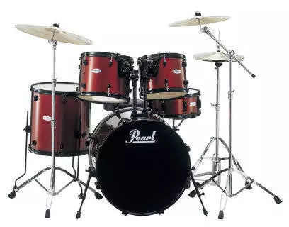 Forum 5-Piece Drum Kit with Cymbals & Hardware - Red